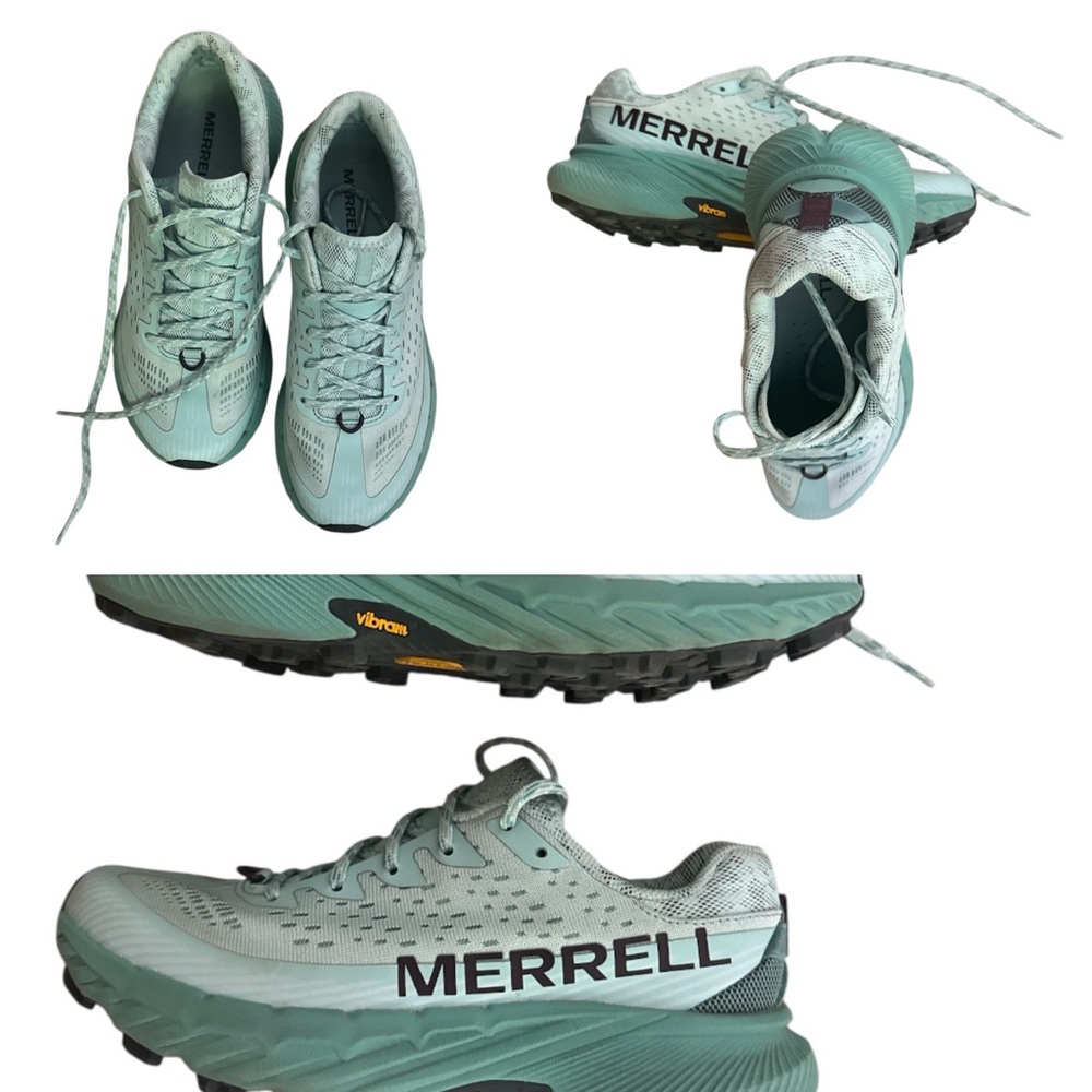 Merrell AGILITY PEAK 5 Women's Size 7 Running Shoes Hiking Camping Frost Blue - Picture 2 of 15